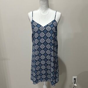 Lulu's Blue and White Patterned Dress